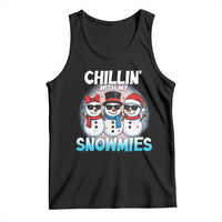 Christmas Snowman Tank Top Chillin With My Snowmies Christmas Snowman - Wonder Print Shop