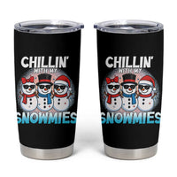 Christmas Snowman Tumbler Cup Chillin With My Snowmies Christmas Snowman