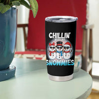 Christmas Snowman Tumbler Cup Chillin With My Snowmies Christmas Snowman