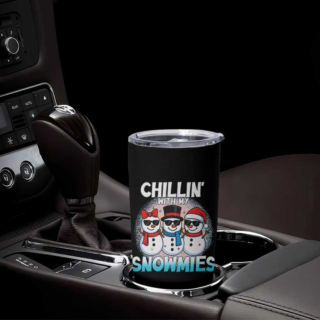 Christmas Snowman Tumbler Cup Chillin With My Snowmies Christmas Snowman