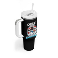 Christmas Snowman Tumbler With Handle Chillin With My Snowmies Christmas Snowman
