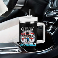 Christmas Snowman Tumbler With Handle Chillin With My Snowmies Christmas Snowman