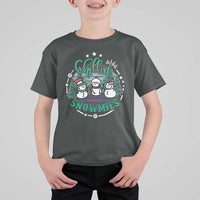Christmas Snowman T Shirt For Kid Chillin With My Snowmies Cute Winter - Wonder Print Shop