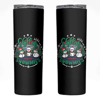 Christmas Snowman Skinny Tumbler Chillin With My Snowmies Cute Winter