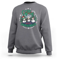 Christmas Snowman Sweatshirt Chillin With My Snowmies Cute Winter - Wonder Print Shop