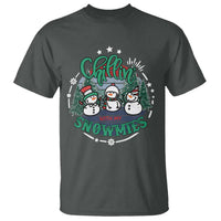 Christmas Snowman T Shirt Chillin With My Snowmies Cute Winter - Wonder Print Shop