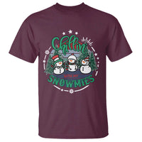 Christmas Snowman T Shirt Chillin With My Snowmies Cute Winter - Wonder Print Shop