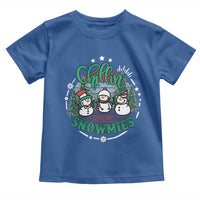 Christmas Snowman Toddler T Shirt Chillin With My Snowmies Cute Winter - Wonder Print Shop