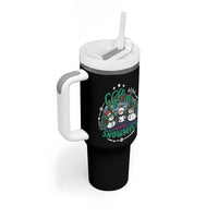 Christmas Snowman Tumbler With Handle Chillin With My Snowmies Cute Winter