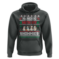 Christmas Snowman Hoodie Hanging With My Snowmies Merry Xmas - Wonder Print Shop