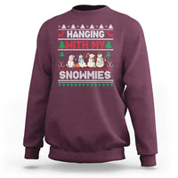 Christmas Snowman Sweatshirt Hanging With My Snowmies Merry Xmas - Wonder Print Shop