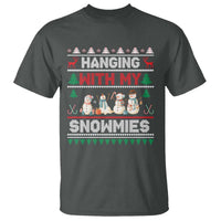 Christmas Snowman T Shirt Hanging With My Snowmies Merry Xmas - Wonder Print Shop