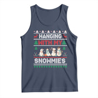 Christmas Snowman Tank Top Hanging With My Snowmies Merry Xmas - Wonder Print Shop