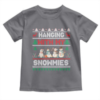 Christmas Snowman Toddler T Shirt Hanging With My Snowmies Merry Xmas - Wonder Print Shop
