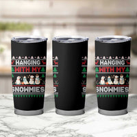 Christmas Snowman Tumbler Cup Hanging With My Snowmies Merry Xmas