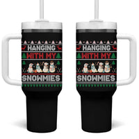 Christmas Snowman Tumbler With Handle Hanging With My Snowmies Merry Xmas