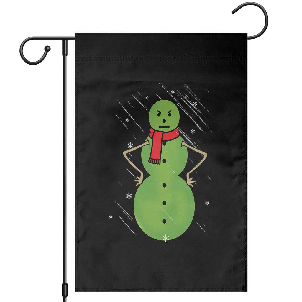 Christmas Snowman Garden Flag Funny Angry Snowmen - Wonder Print Shop