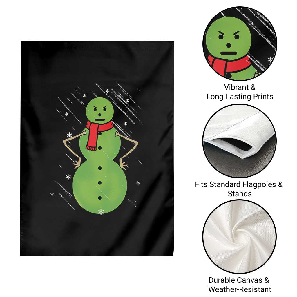Christmas Snowman Garden Flag Funny Angry Snowmen - Wonder Print Shop