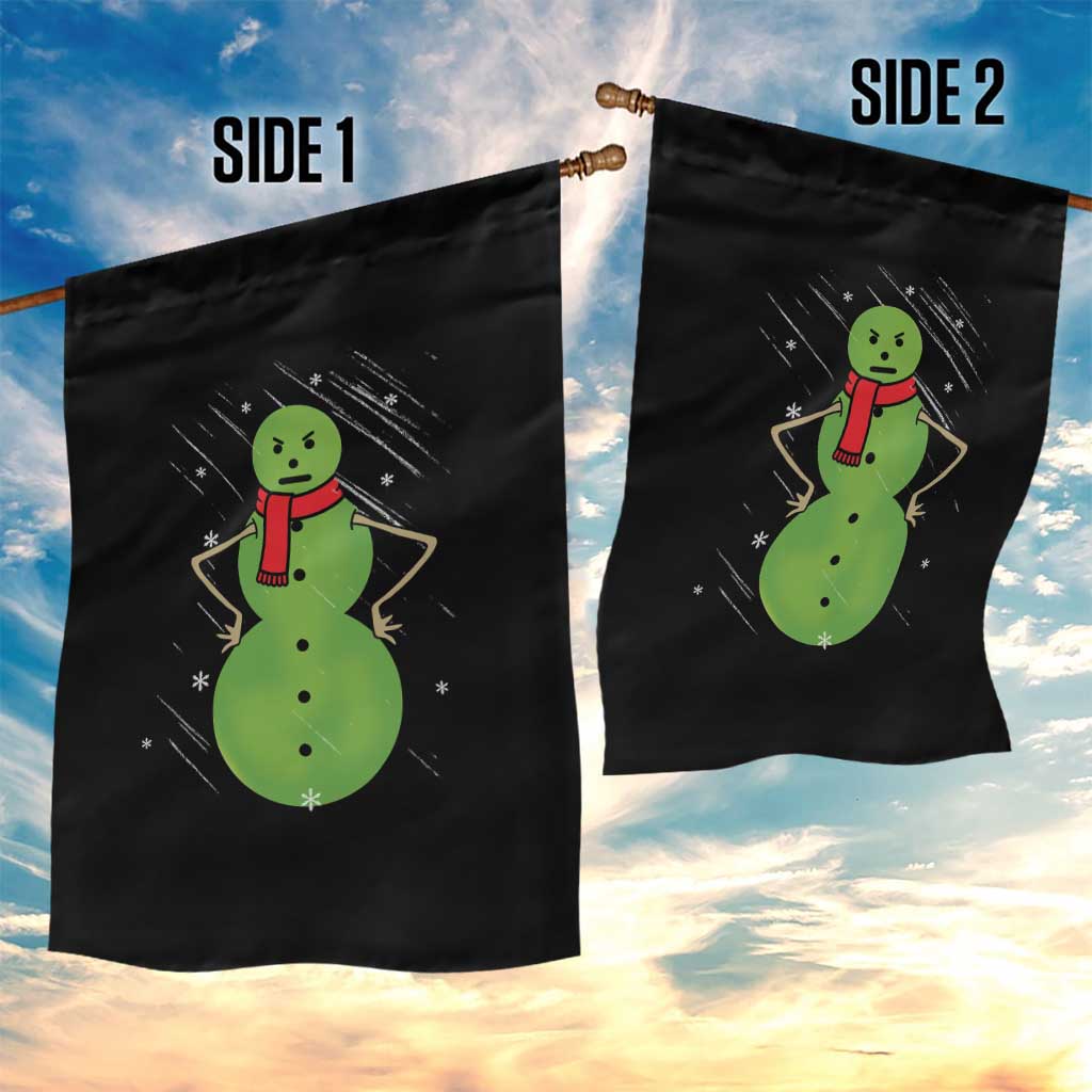 Christmas Snowman Garden Flag Funny Angry Snowmen - Wonder Print Shop