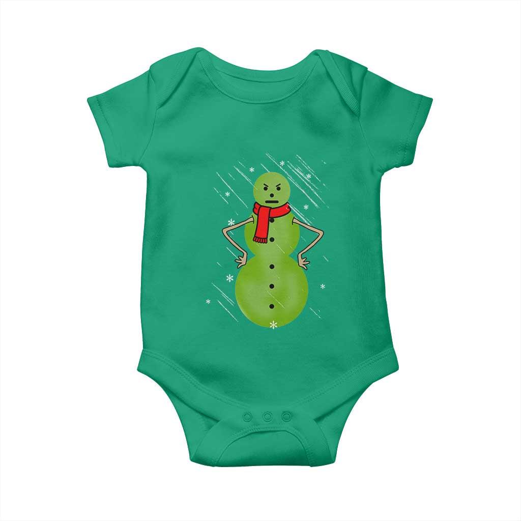 Christmas Snowman Baby Onesie Funny Angry Snowmen - Wonder Print Shop