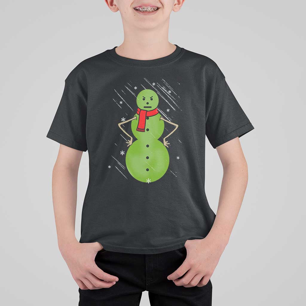 Christmas Snowman T Shirt For Kid Funny Angry Snowmen - Wonder Print Shop