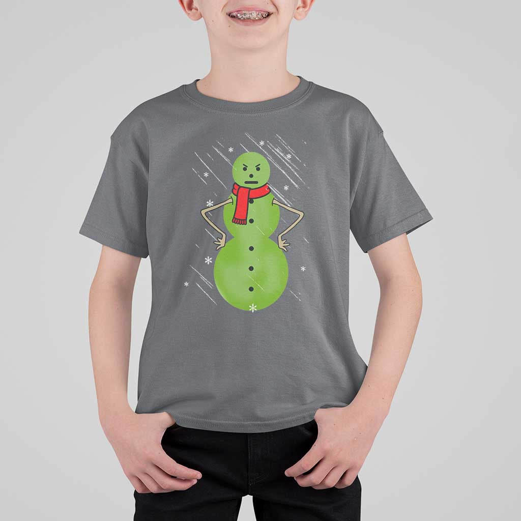 Christmas Snowman T Shirt For Kid Funny Angry Snowmen - Wonder Print Shop