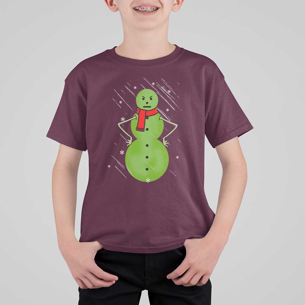 Christmas Snowman T Shirt For Kid Funny Angry Snowmen - Wonder Print Shop