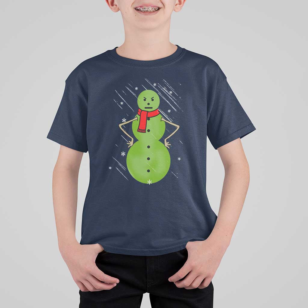Christmas Snowman T Shirt For Kid Funny Angry Snowmen - Wonder Print Shop