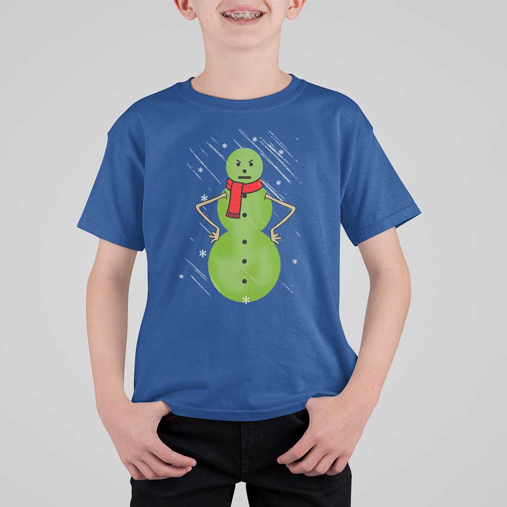 Christmas Snowman T Shirt For Kid Funny Angry Snowmen - Wonder Print Shop