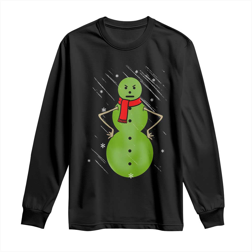 Christmas Snowman Long Sleeve Shirt Funny Angry Snowmen - Wonder Print Shop