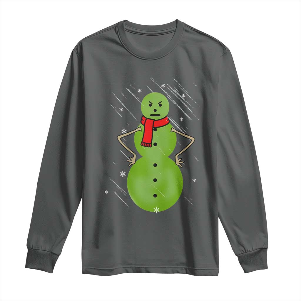 Christmas Snowman Long Sleeve Shirt Funny Angry Snowmen - Wonder Print Shop