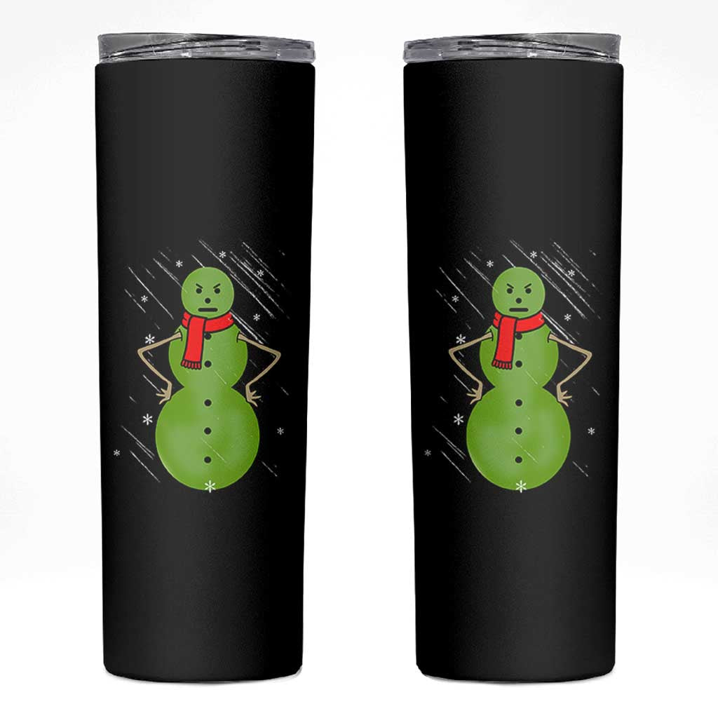 Christmas Snowman Skinny Tumbler Funny Angry Snowmen