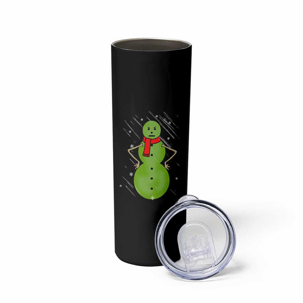 Christmas Snowman Skinny Tumbler Funny Angry Snowmen