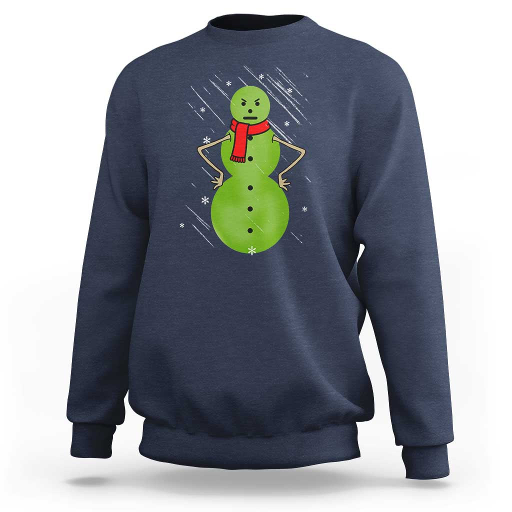 Christmas Snowman Sweatshirt Funny Angry Snowmen - Wonder Print Shop