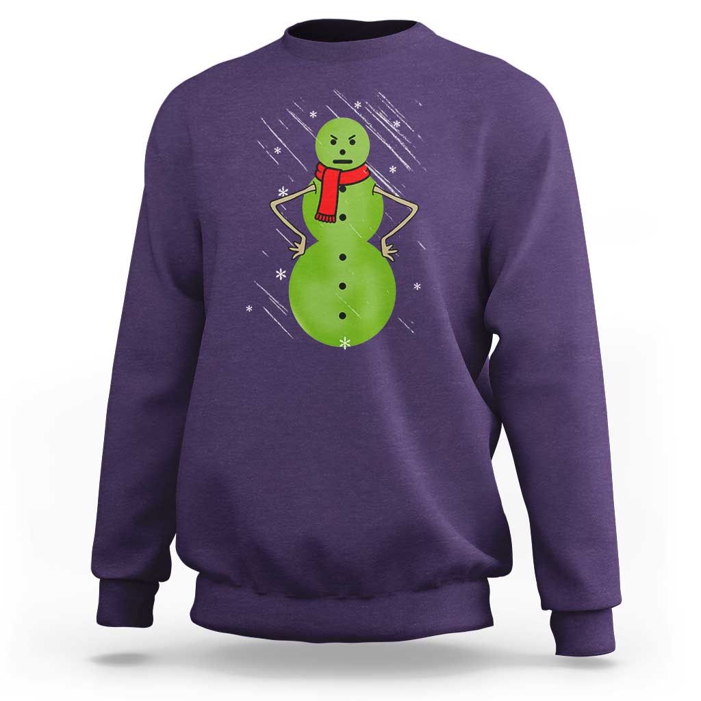 Christmas Snowman Sweatshirt Funny Angry Snowmen - Wonder Print Shop