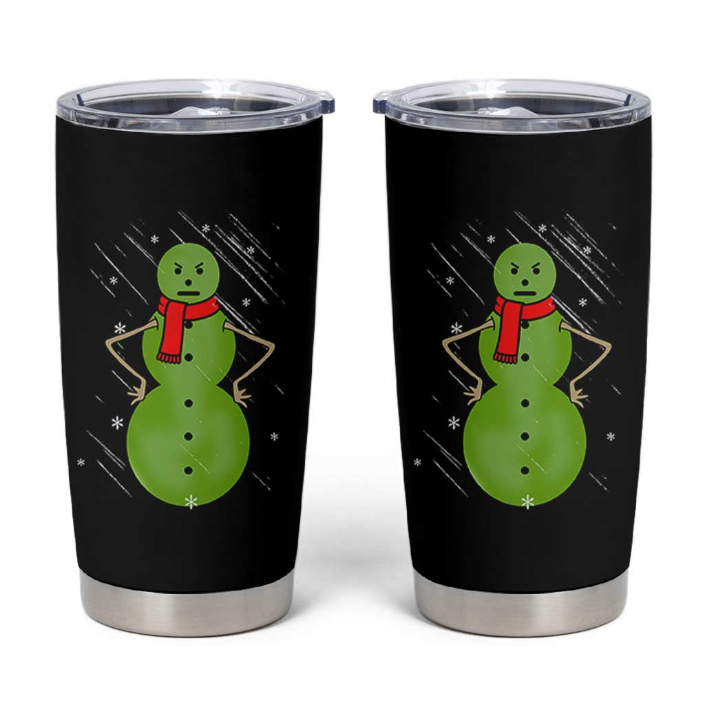 Christmas Snowman Tumbler Cup Funny Angry Snowmen