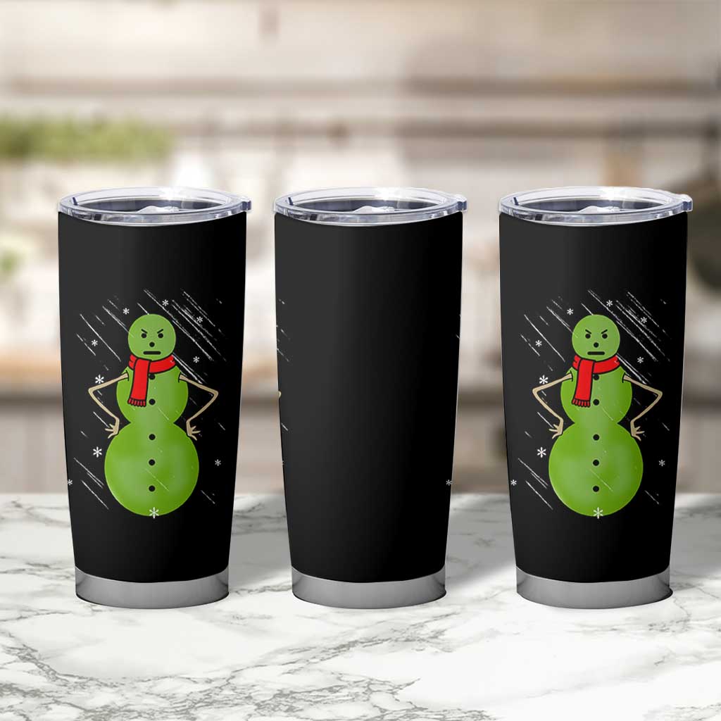 Christmas Snowman Tumbler Cup Funny Angry Snowmen