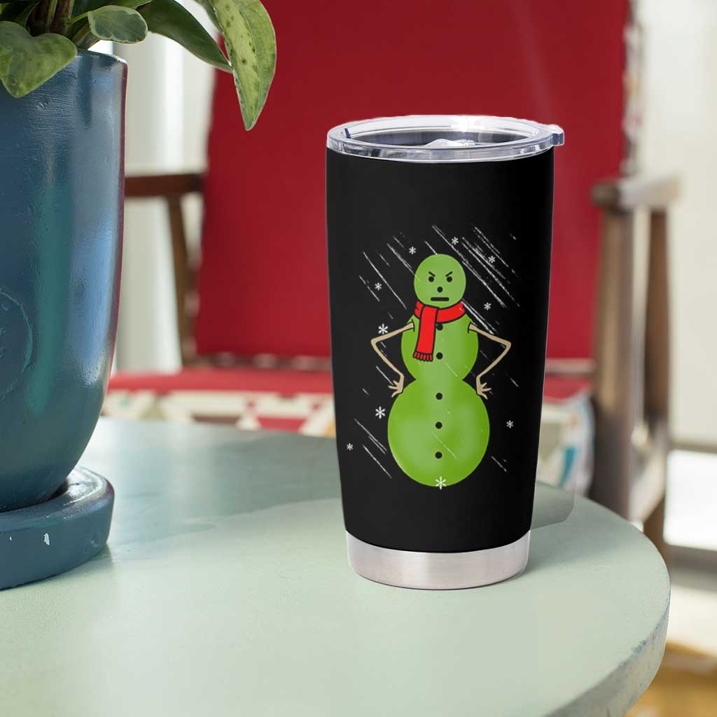 Christmas Snowman Tumbler Cup Funny Angry Snowmen
