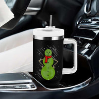 Christmas Snowman Tumbler With Handle Funny Angry Snowmen
