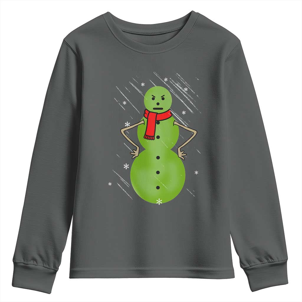 Christmas Snowman Youth Sweatshirt Funny Angry Snowmen - Wonder Print Shop