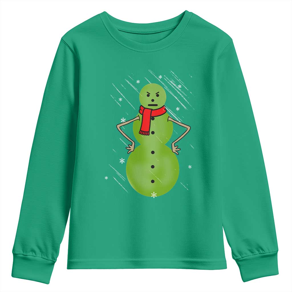Christmas Snowman Youth Sweatshirt Funny Angry Snowmen - Wonder Print Shop