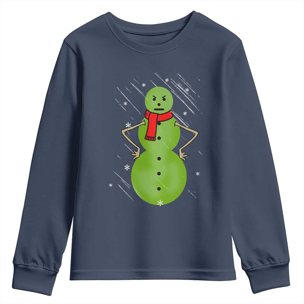 Christmas Snowman Youth Sweatshirt Funny Angry Snowmen - Wonder Print Shop