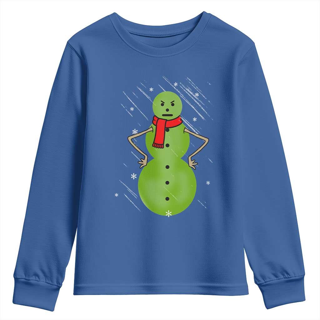 Christmas Snowman Youth Sweatshirt Funny Angry Snowmen - Wonder Print Shop