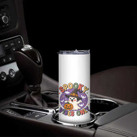 Cute Halloween Ghost Skinny Tumbler Spooky Vibes Only With Pumpkin
