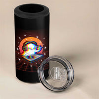 Halloween Ghost 4 in 1 Can Cooler Tumbler Funny Trippy Vaporwave DJ Music Party