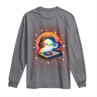 Halloween Ghost Long Sleeve Shirt Funny Trippy Vaporwave DJ Music Party - Wonder Print Shop