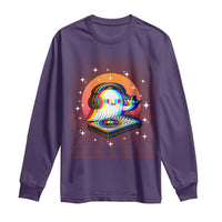 Halloween Ghost Long Sleeve Shirt Funny Trippy Vaporwave DJ Music Party - Wonder Print Shop