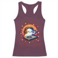 Halloween Ghost Racerback Tank Top Funny Trippy Vaporwave DJ Music Party - Wonder Print Shop