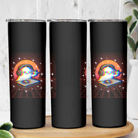 Halloween Ghost Skinny Tumbler Funny Trippy Vaporwave DJ Music Party