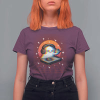 Halloween Ghost T Shirt For Women Funny Trippy Vaporwave DJ Music Party - Wonder Print Shop